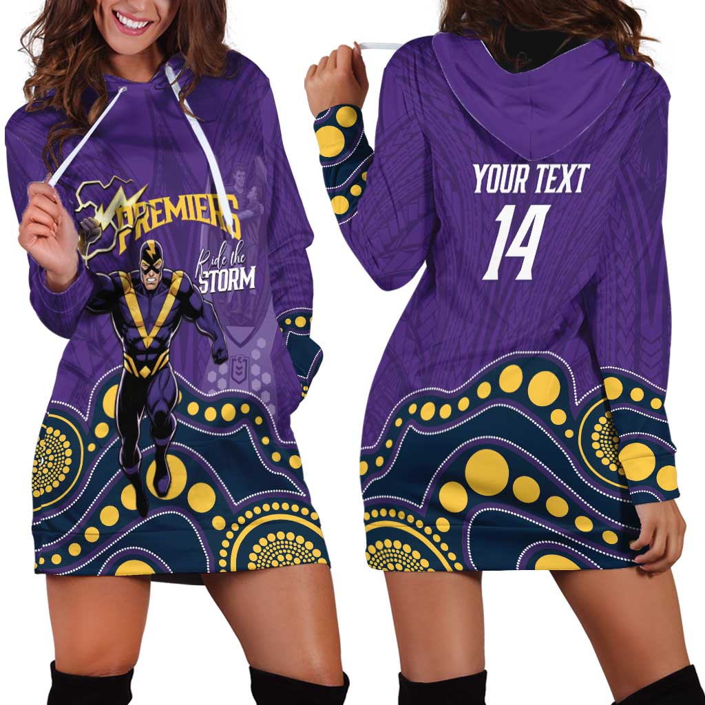 NRL Melbourne Rugby Custom Hoodie Dress Premiers Trophy Ride The Storm - Vibe Hoodie