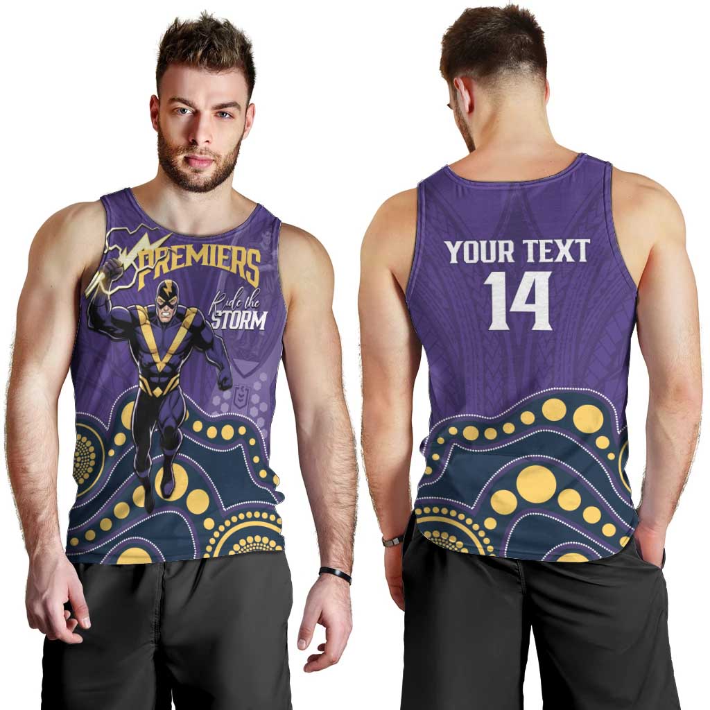 NRL Melbourne Rugby Custom Men Tank Top Premiers Trophy Ride The Storm - Vibe Hoodie