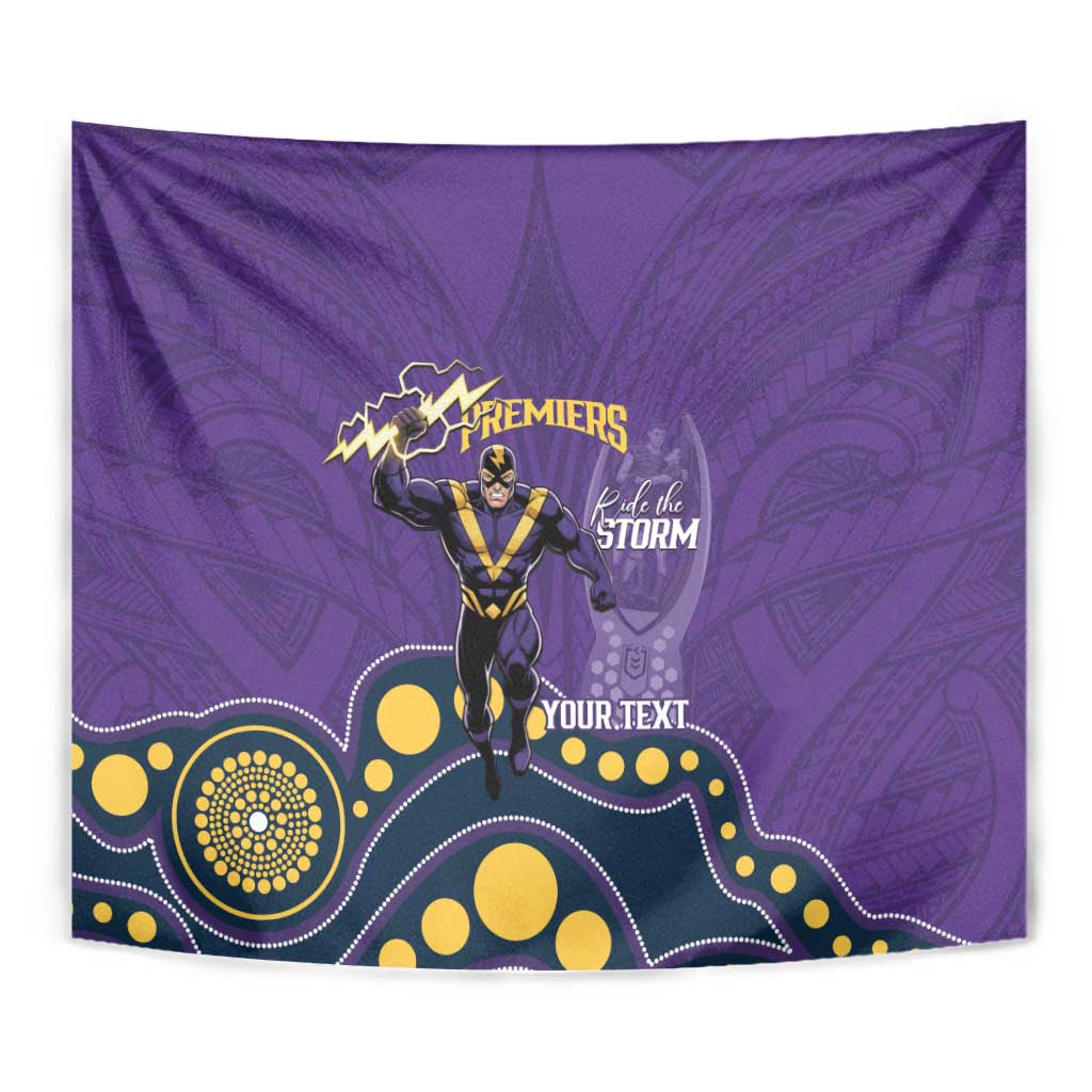 NRL Melbourne Rugby Custom Tapestry Premiers Trophy Ride The Storm - Vibe Hoodie