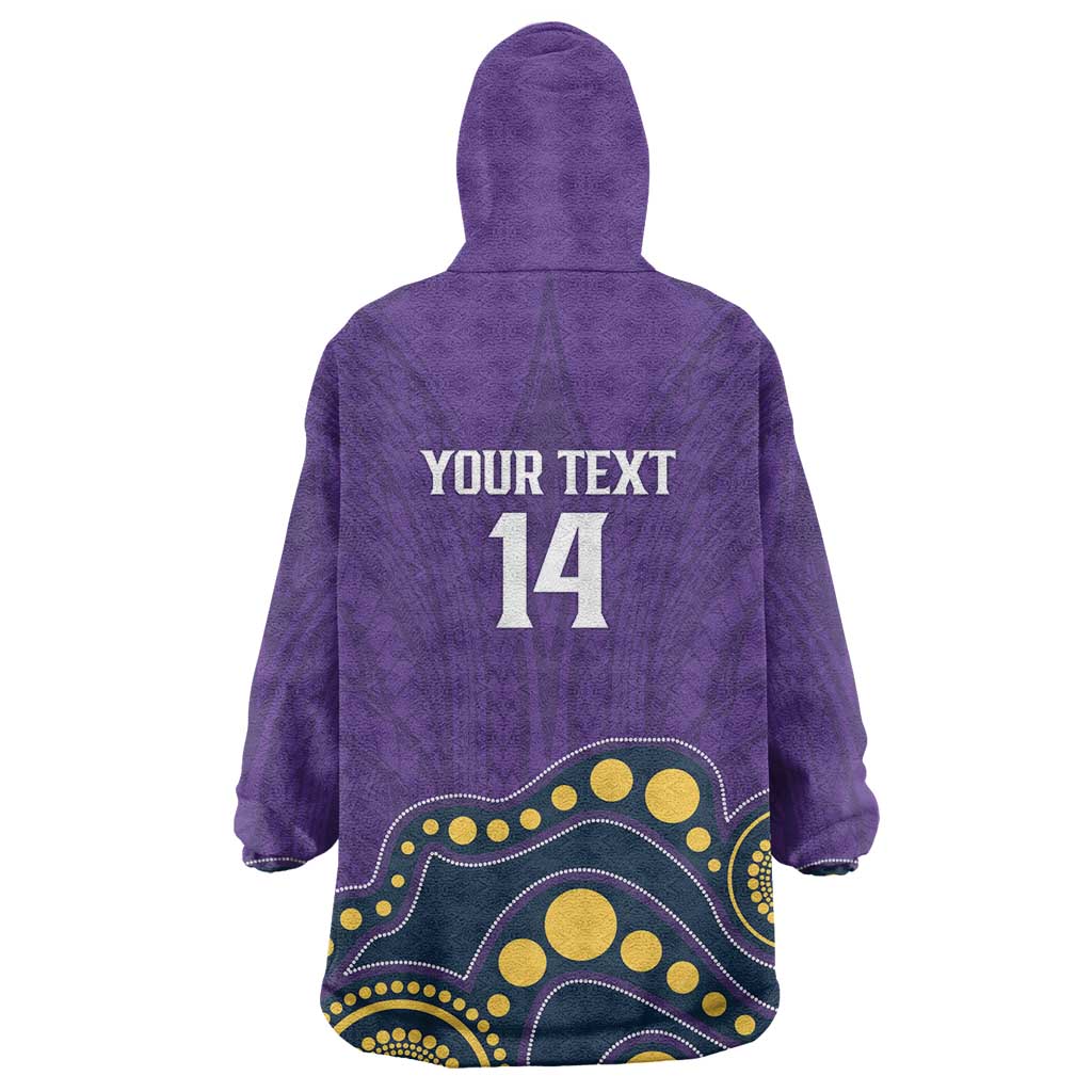 NRL Melbourne Rugby Custom Wearable Blanket Hoodie Premiers Trophy Ride The Storm - Vibe Hoodie