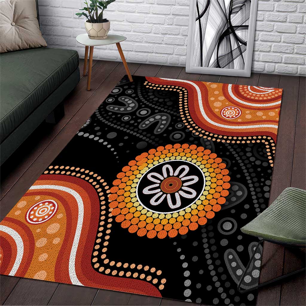 Australia Aboriginal Art Area Rug Indigenous Proud - Vibe Hoodie Shop