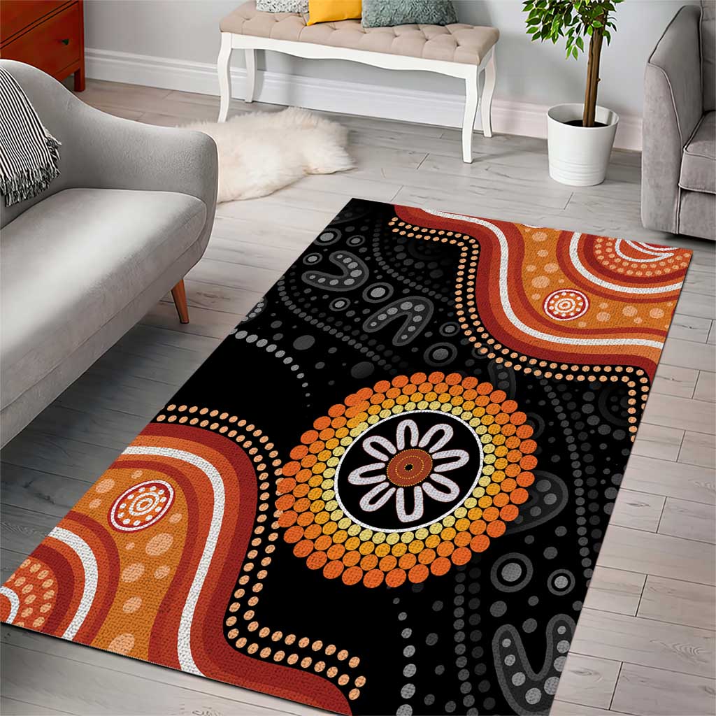 Australia Aboriginal Art Area Rug Indigenous Proud - Vibe Hoodie Shop