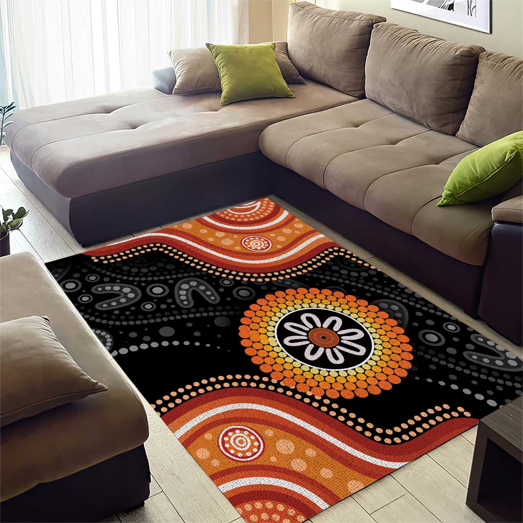 Australia Aboriginal Art Area Rug Indigenous Proud - Vibe Hoodie Shop