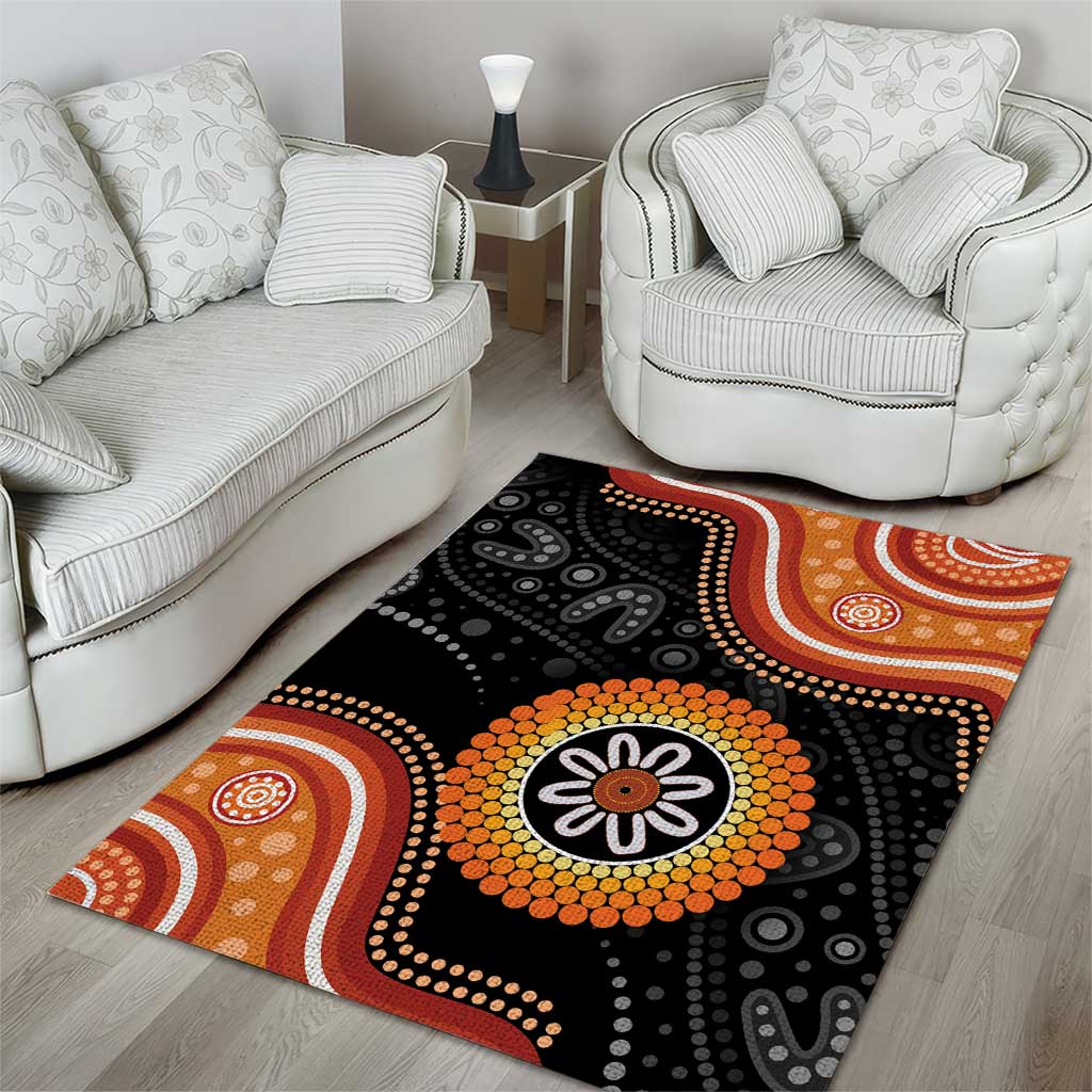 Australia Aboriginal Art Area Rug Indigenous Proud - Vibe Hoodie Shop