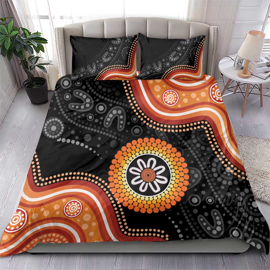 Australia Aboriginal Art Bedding Set Indigenous Proud - Vibe Hoodie Shop