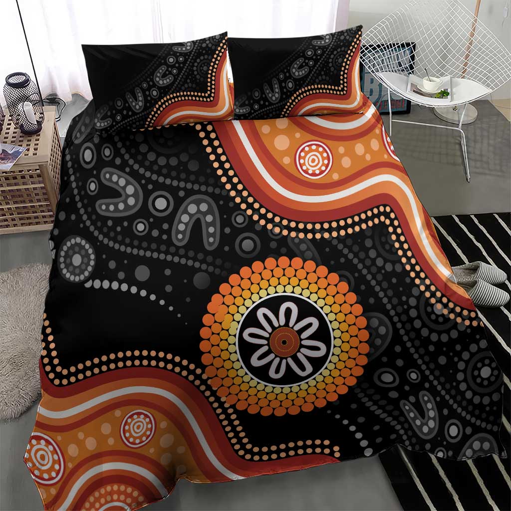 Australia Aboriginal Art Bedding Set Indigenous Proud - Vibe Hoodie Shop