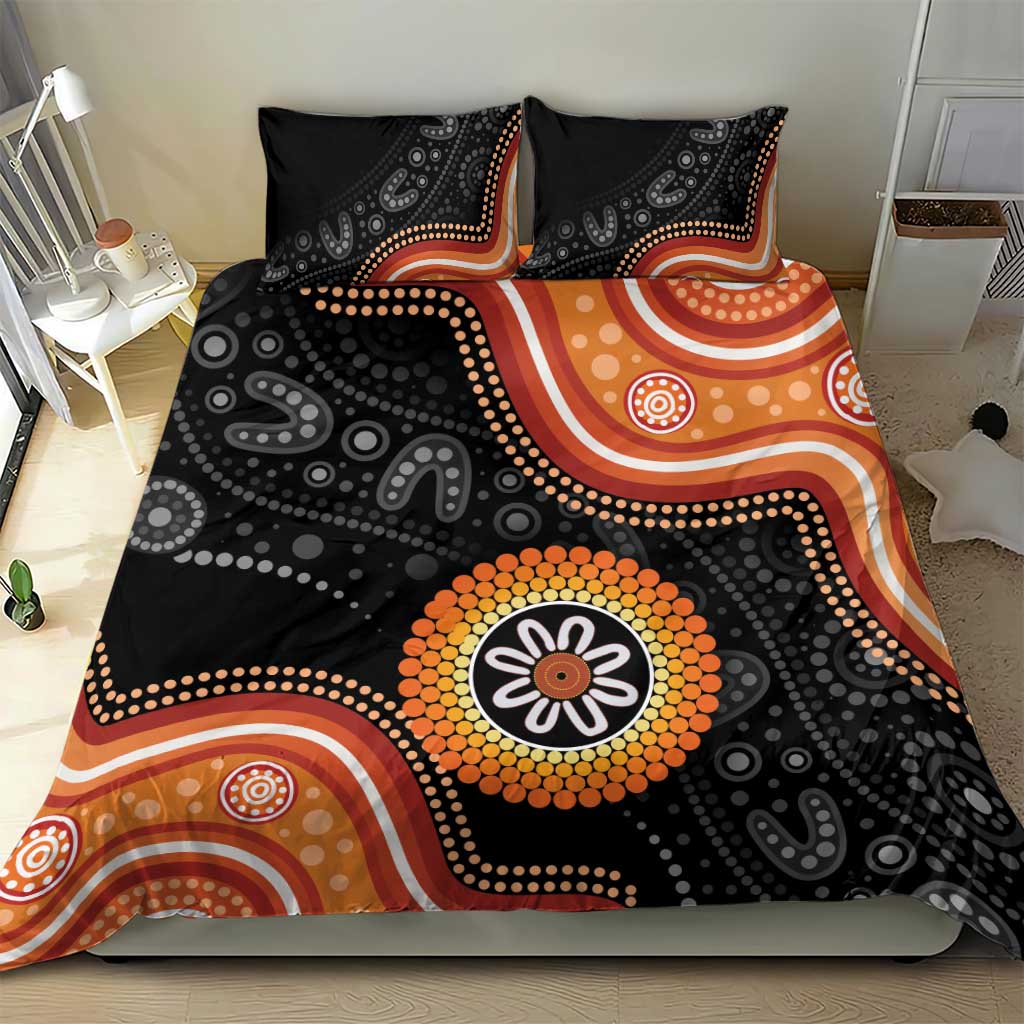Australia Aboriginal Art Bedding Set Indigenous Proud - Vibe Hoodie Shop