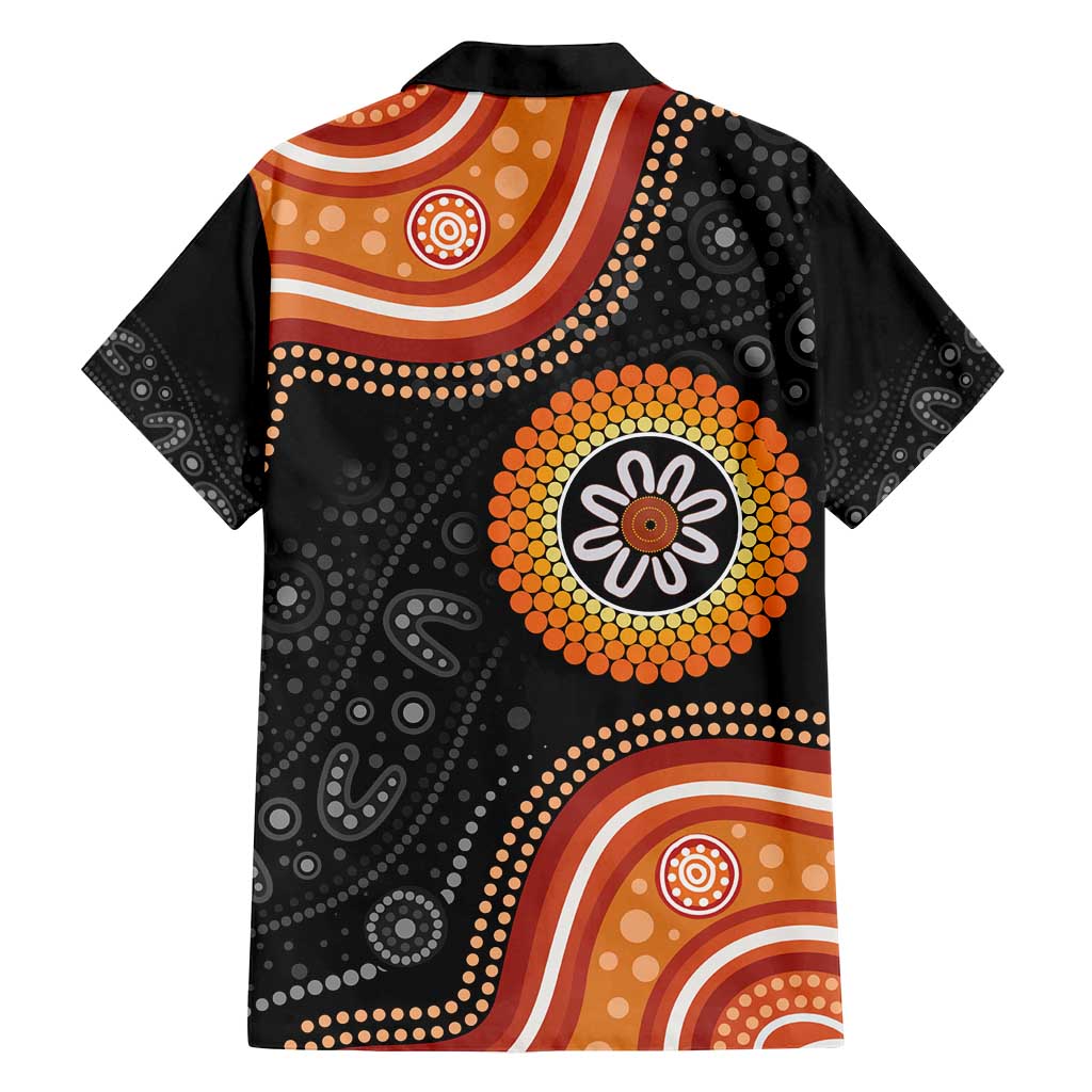 Australia Aboriginal Art Family Matching Long Sleeve Bodycon Dress and Hawaiian Shirt Indigenous Proud