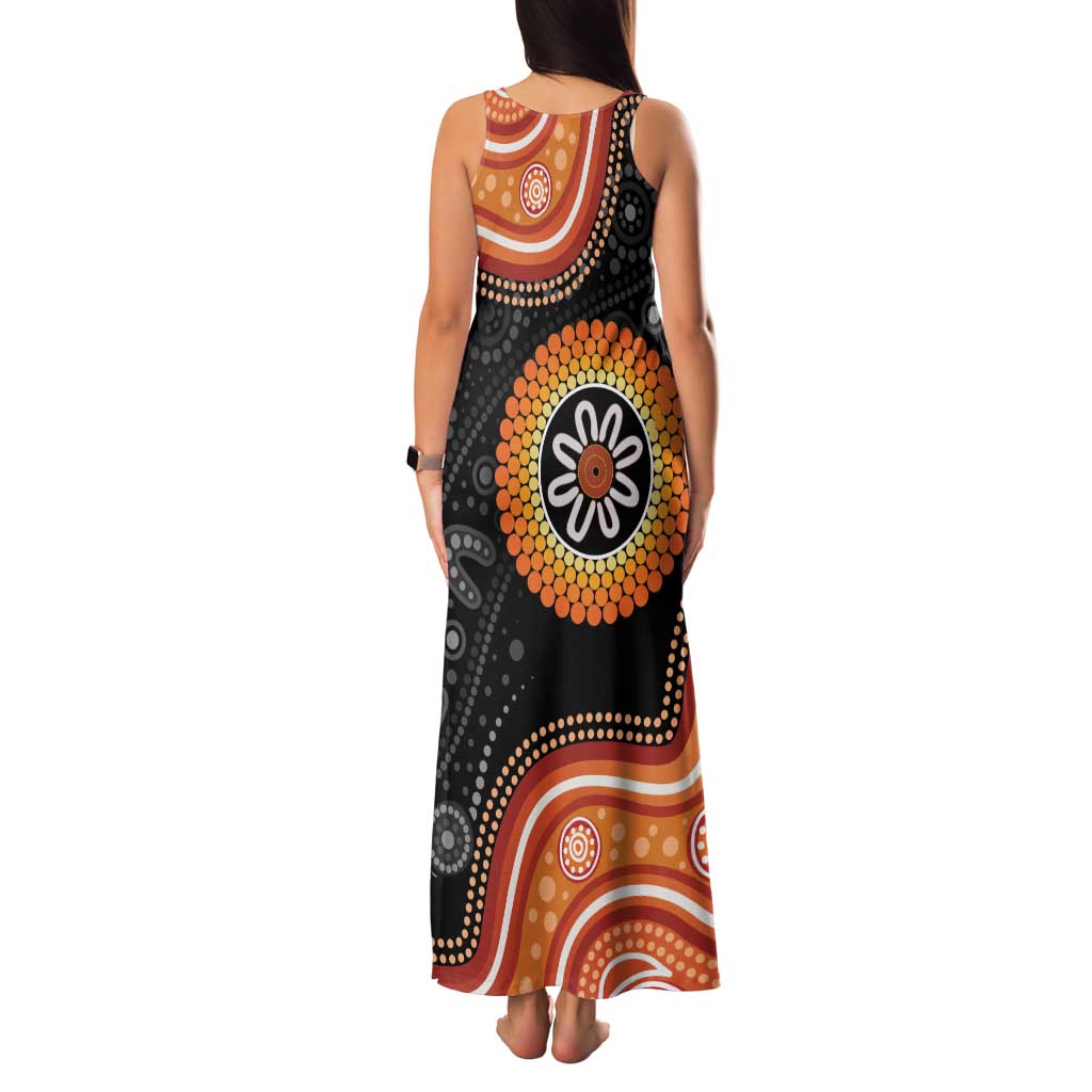 Australia Aboriginal Art Family Matching Tank Maxi Dress and Hawaiian Shirt Indigenous Proud