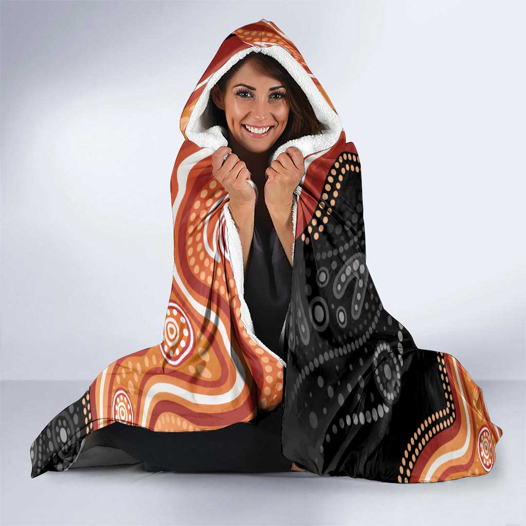 Australia Aboriginal Art Hooded Blanket Indigenous Proud
