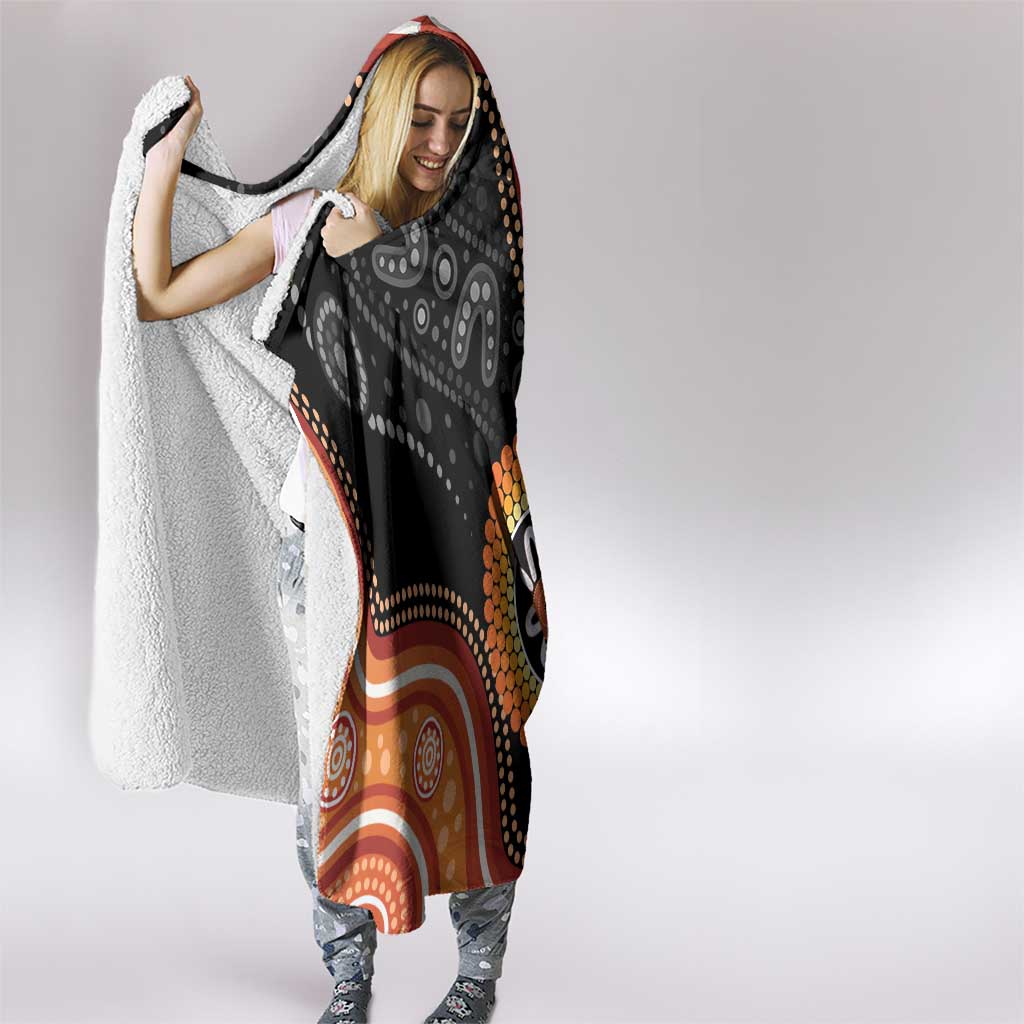 Australia Aboriginal Art Hooded Blanket Indigenous Proud