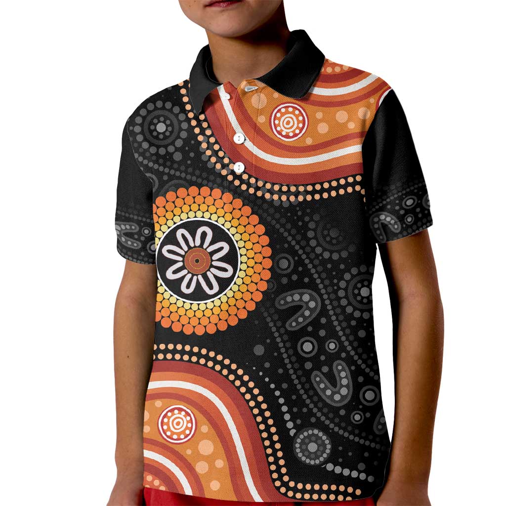 Australia Aboriginal Art Kid Polo Shirt Indigenous Proud - Vibe Hoodie Shop