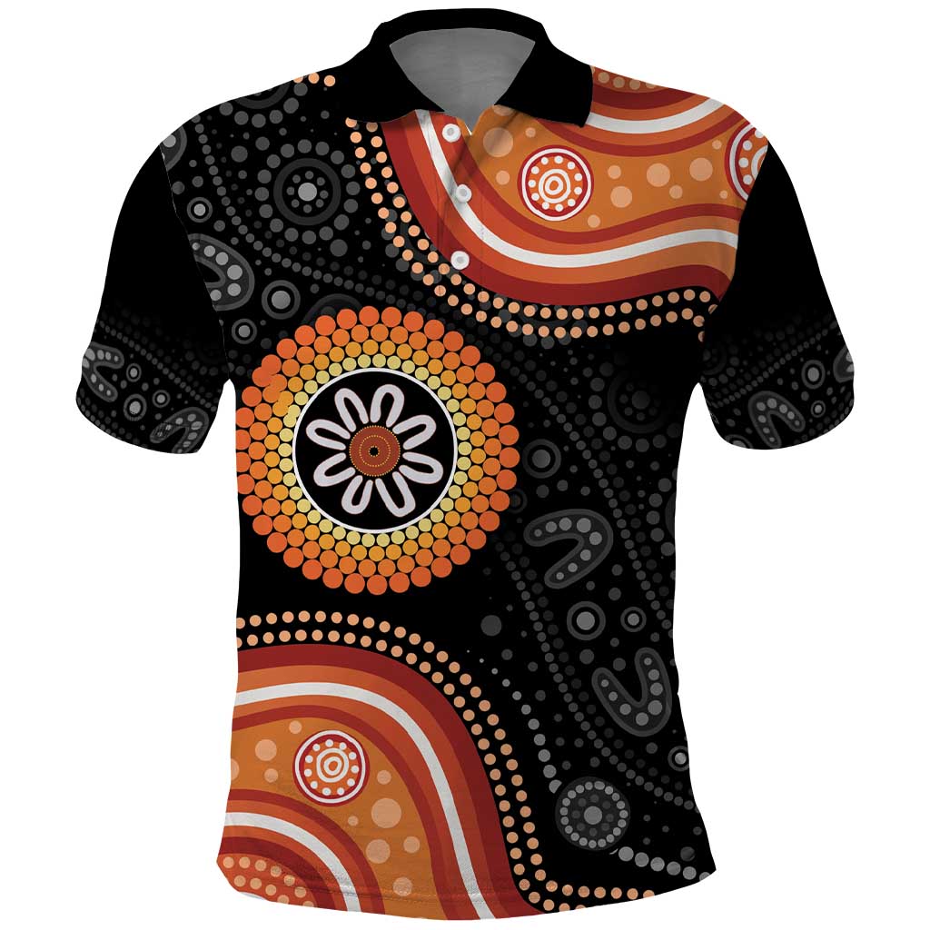 Australia Aboriginal Art Polo Shirt Indigenous Proud - Vibe Hoodie Shop