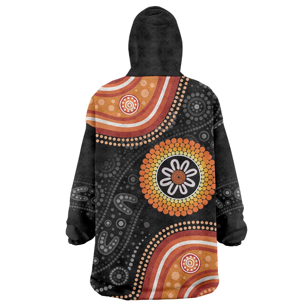 Australia Aboriginal Art Wearable Blanket Hoodie Indigenous Proud - Vibe Hoodie Shop