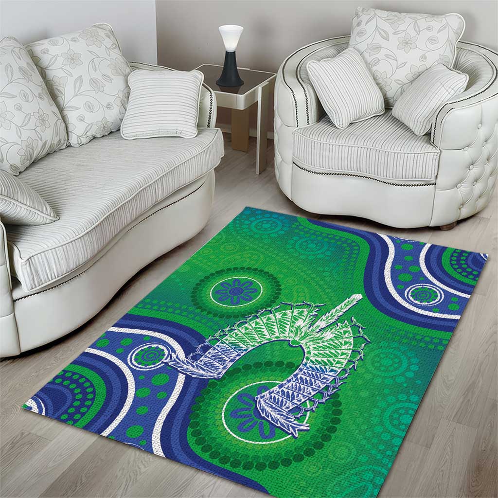 Australia Torres Strait Islanders Area Rug Dhari Aboriginal Pattern - Vibe Hoodie Shop