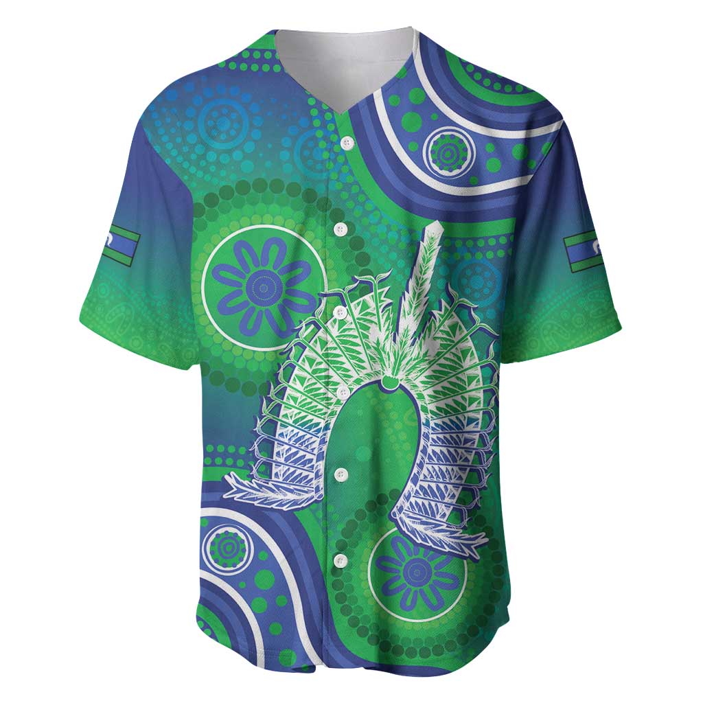 Australia Torres Strait Islanders Baseball Jersey Dhari Aboriginal Pattern - Vibe Hoodie Shop