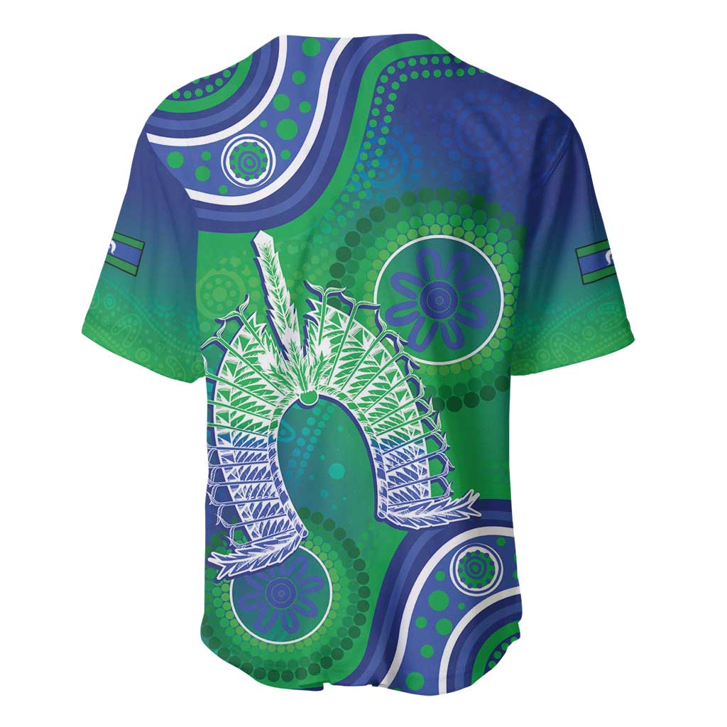 Australia Torres Strait Islanders Baseball Jersey Dhari Aboriginal Pattern - Vibe Hoodie Shop