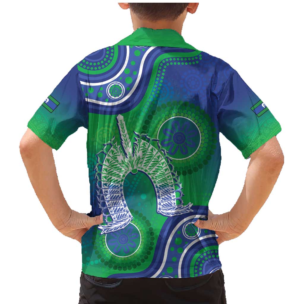 Australia Torres Strait Islanders Family Matching Mermaid Dress and Hawaiian Shirt Dhari Aboriginal Pattern