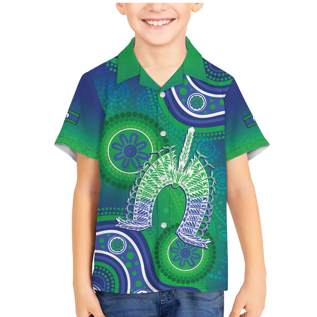 Australia Torres Strait Islanders Family Matching Mermaid Dress and Hawaiian Shirt Dhari Aboriginal Pattern