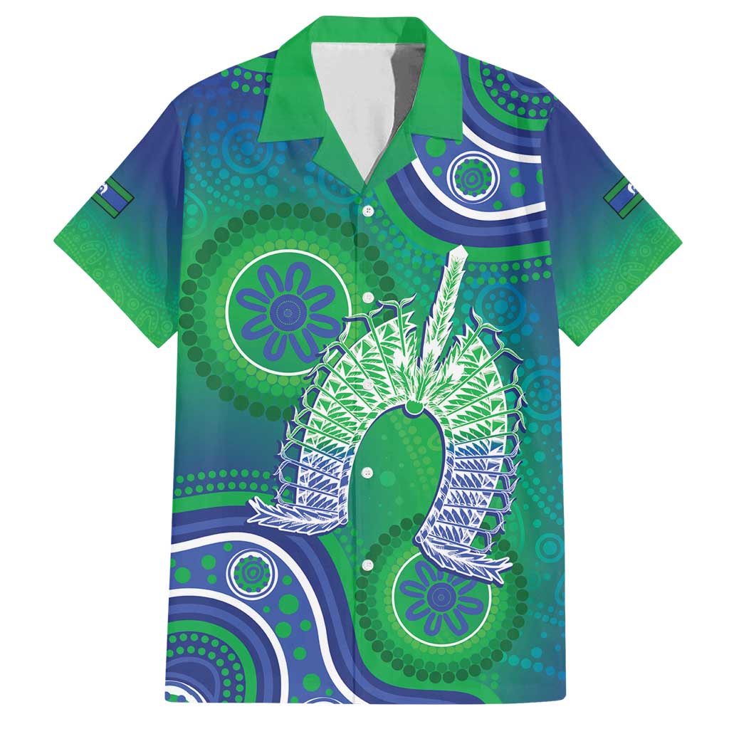 Australia Torres Strait Islanders Family Matching Off Shoulder Short Dress and Hawaiian Shirt Dhari Aboriginal Pattern