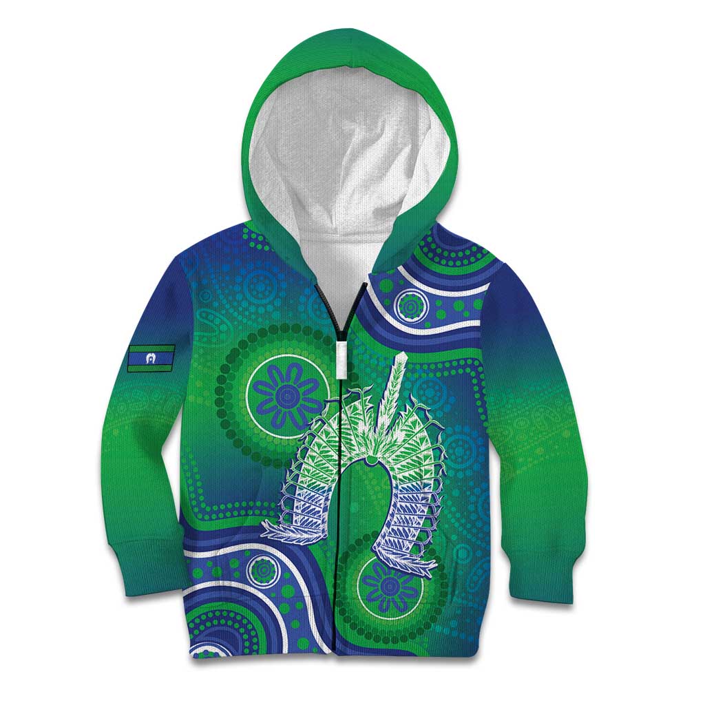 Australia Torres Strait Islanders Kid Hoodie Dhari Aboriginal Pattern - Vibe Hoodie Shop