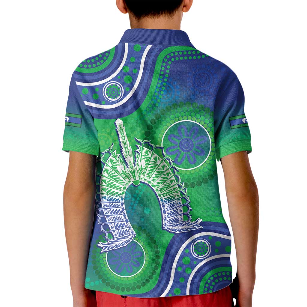 Australia Torres Strait Islanders Kid Polo Shirt Dhari Aboriginal Pattern - Vibe Hoodie Shop