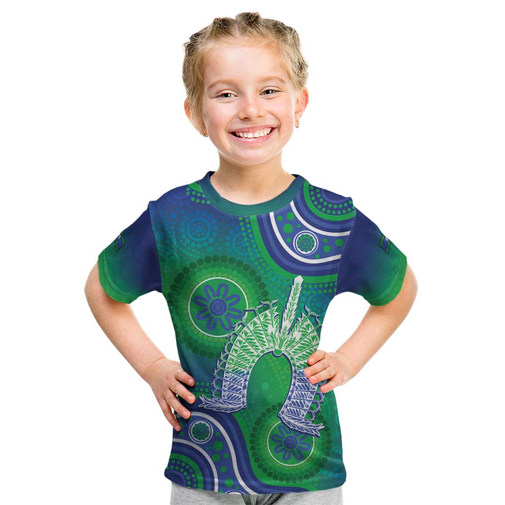 Australia Torres Strait Islanders Kid T Shirt Dhari Aboriginal Pattern - Vibe Hoodie Shop