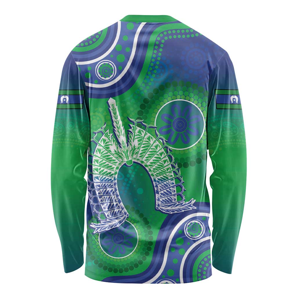 Australia Torres Strait Islanders Long Sleeve Shirt Dhari Aboriginal Pattern - Vibe Hoodie Shop