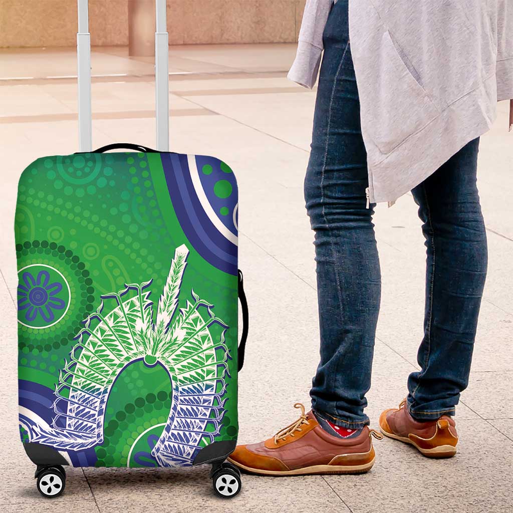 Australia Torres Strait Islanders Luggage Cover Dhari Aboriginal Pattern - Vibe Hoodie Shop