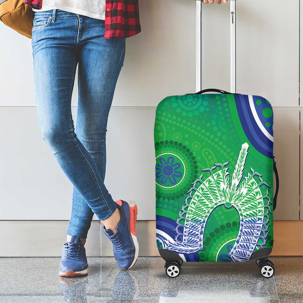 Australia Torres Strait Islanders Luggage Cover Dhari Aboriginal Pattern - Vibe Hoodie Shop