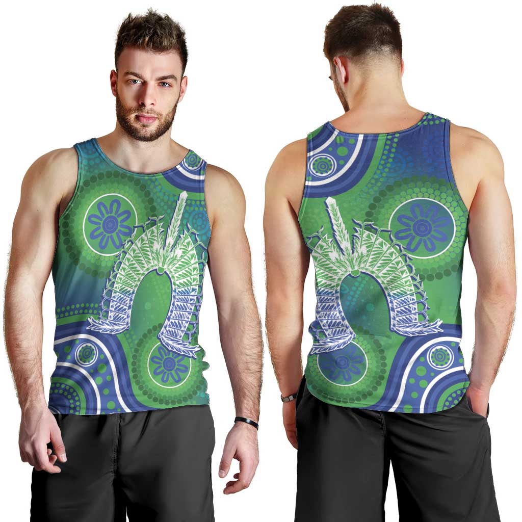 Australia Torres Strait Islanders Men Tank Top Dhari Aboriginal Pattern - Vibe Hoodie Shop