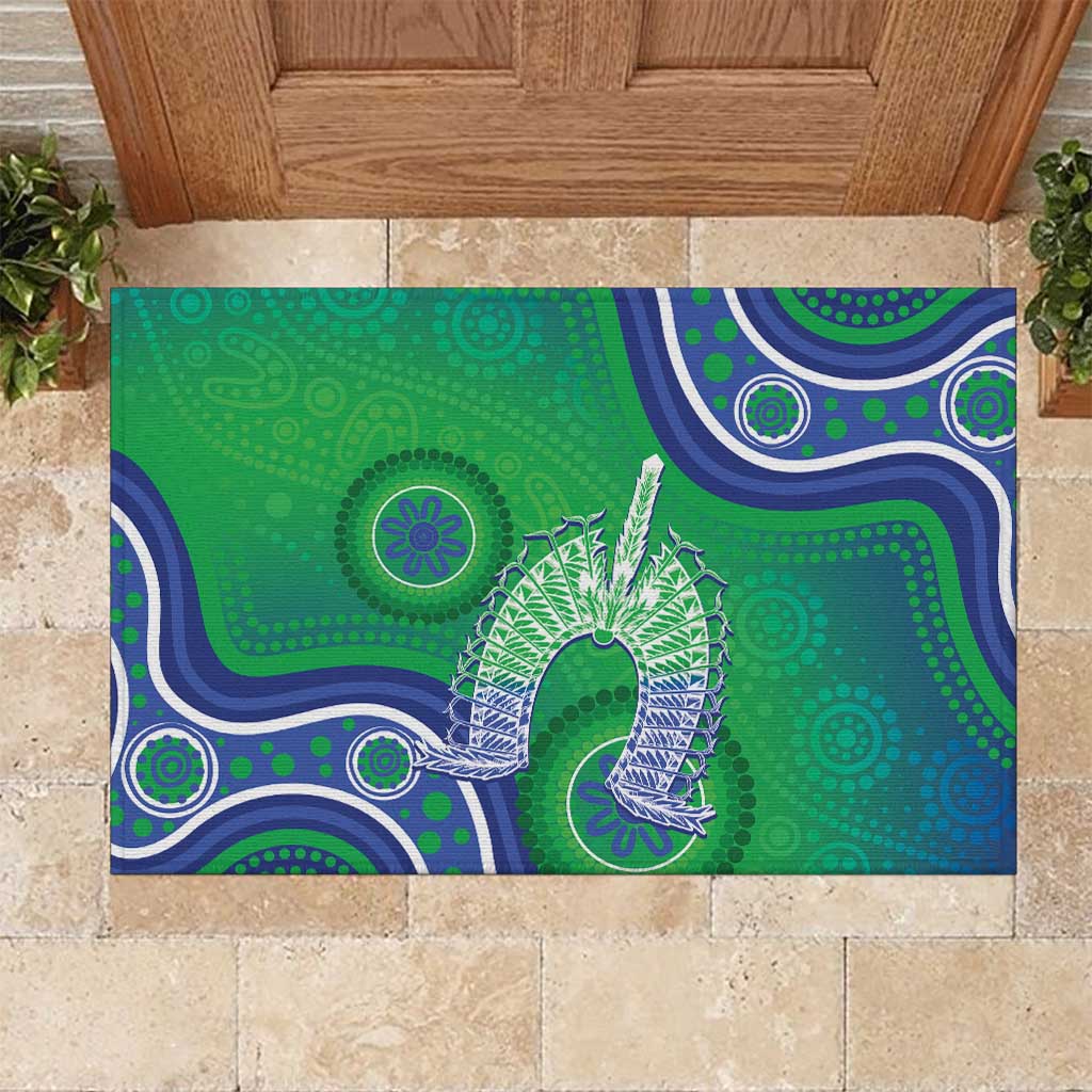 Australia Torres Strait Islanders Rubber Doormat Dhari Aboriginal Pattern