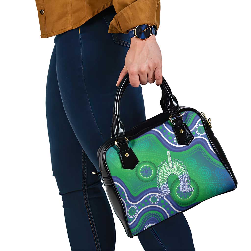 Australia Torres Strait Islanders Shoulder Handbag Dhari Aboriginal Pattern - Vibe Hoodie Shop