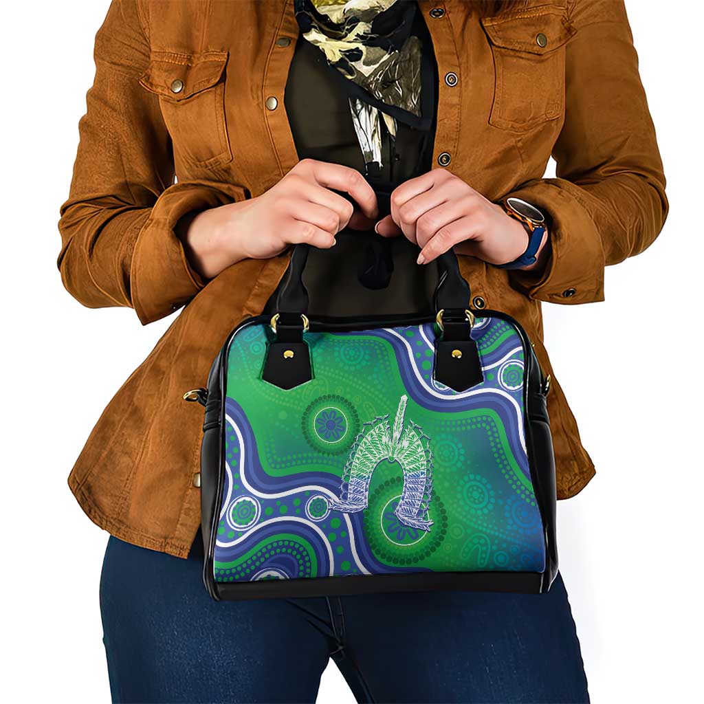 Australia Torres Strait Islanders Shoulder Handbag Dhari Aboriginal Pattern - Vibe Hoodie Shop