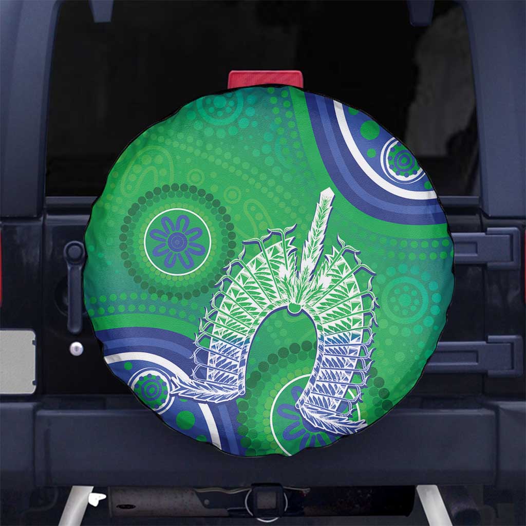 Australia Torres Strait Islanders Spare Tire Cover Dhari Aboriginal Pattern - Vibe Hoodie Shop