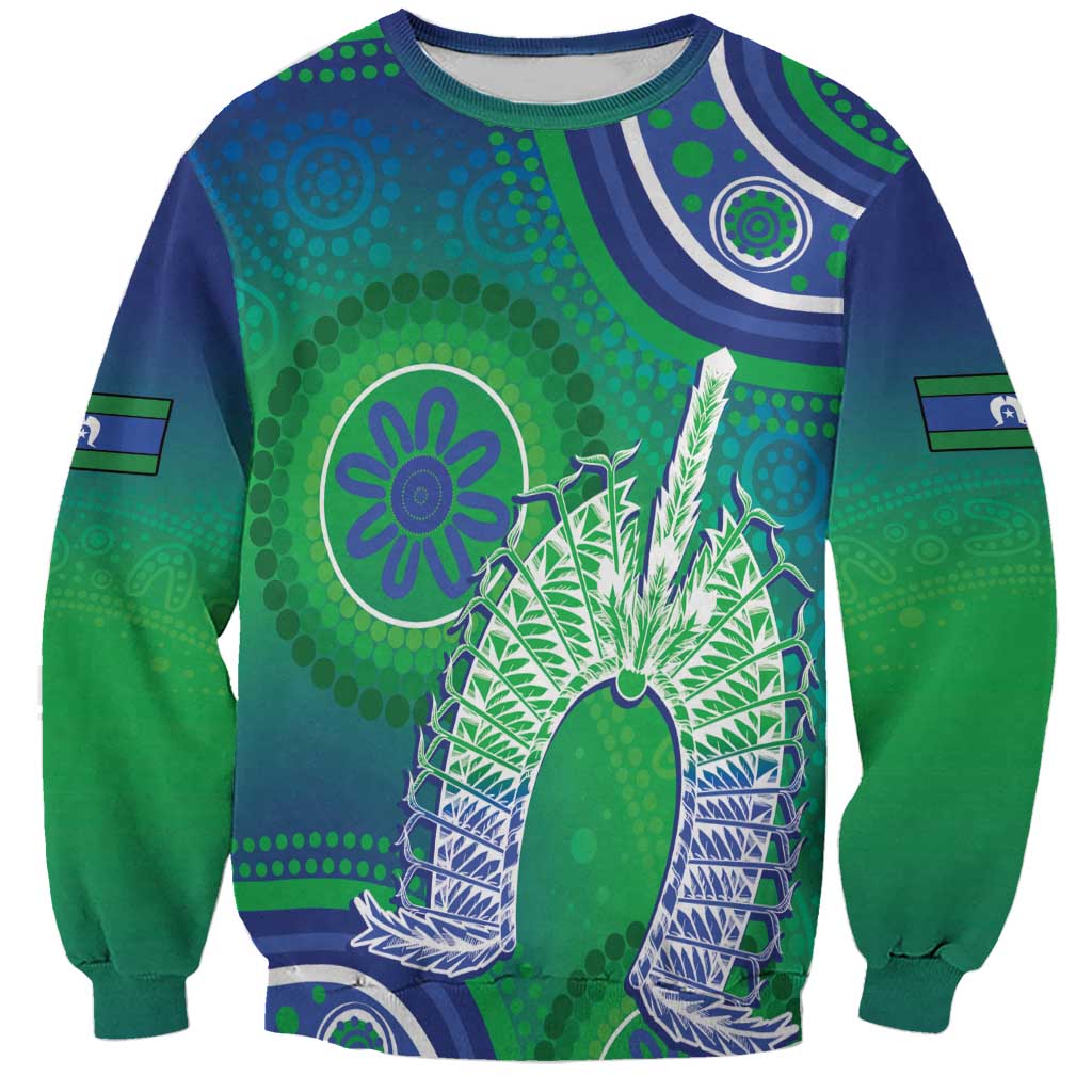 Australia Torres Strait Islanders Sweatshirt Dhari Aboriginal Pattern - Vibe Hoodie Shop