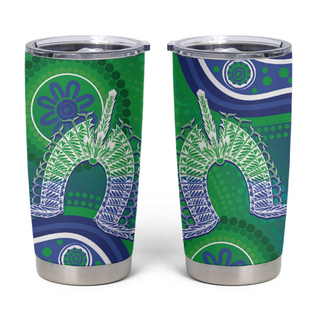 Australia Torres Strait Islanders Tumbler Cup Dhari Aboriginal Pattern