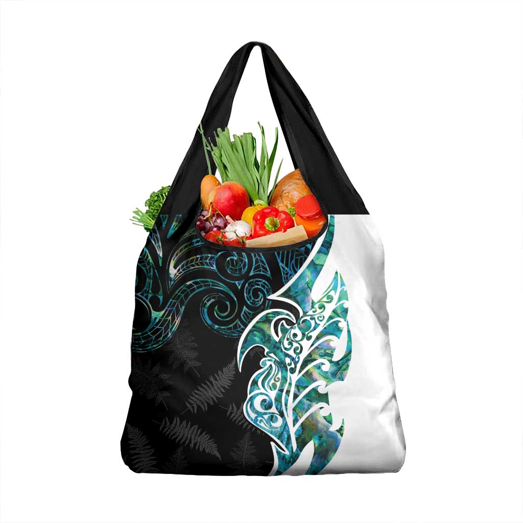 Proud Aotearoa Grocery Bag Maori Silver Fern Mix Paua Shell Pattern