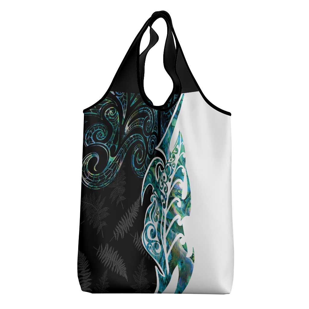 Proud Aotearoa Grocery Bag Maori Silver Fern Mix Paua Shell Pattern