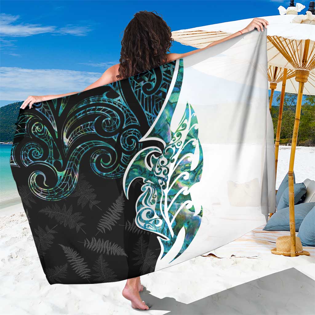 Proud Aotearoa Sarong Maori Silver Fern Mix Paua Shell Pattern - Vibe Hoodie Shop