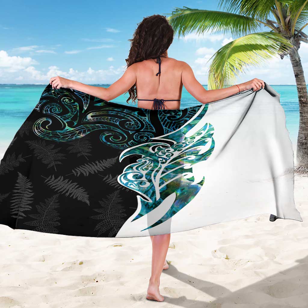 Proud Aotearoa Sarong Maori Silver Fern Mix Paua Shell Pattern - Vibe Hoodie Shop