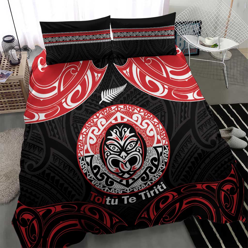 Aotearoa Toitu Te Tiriti Bedding Set Haka Tiki Honour The Treaty - Vibe Hoodie Shop