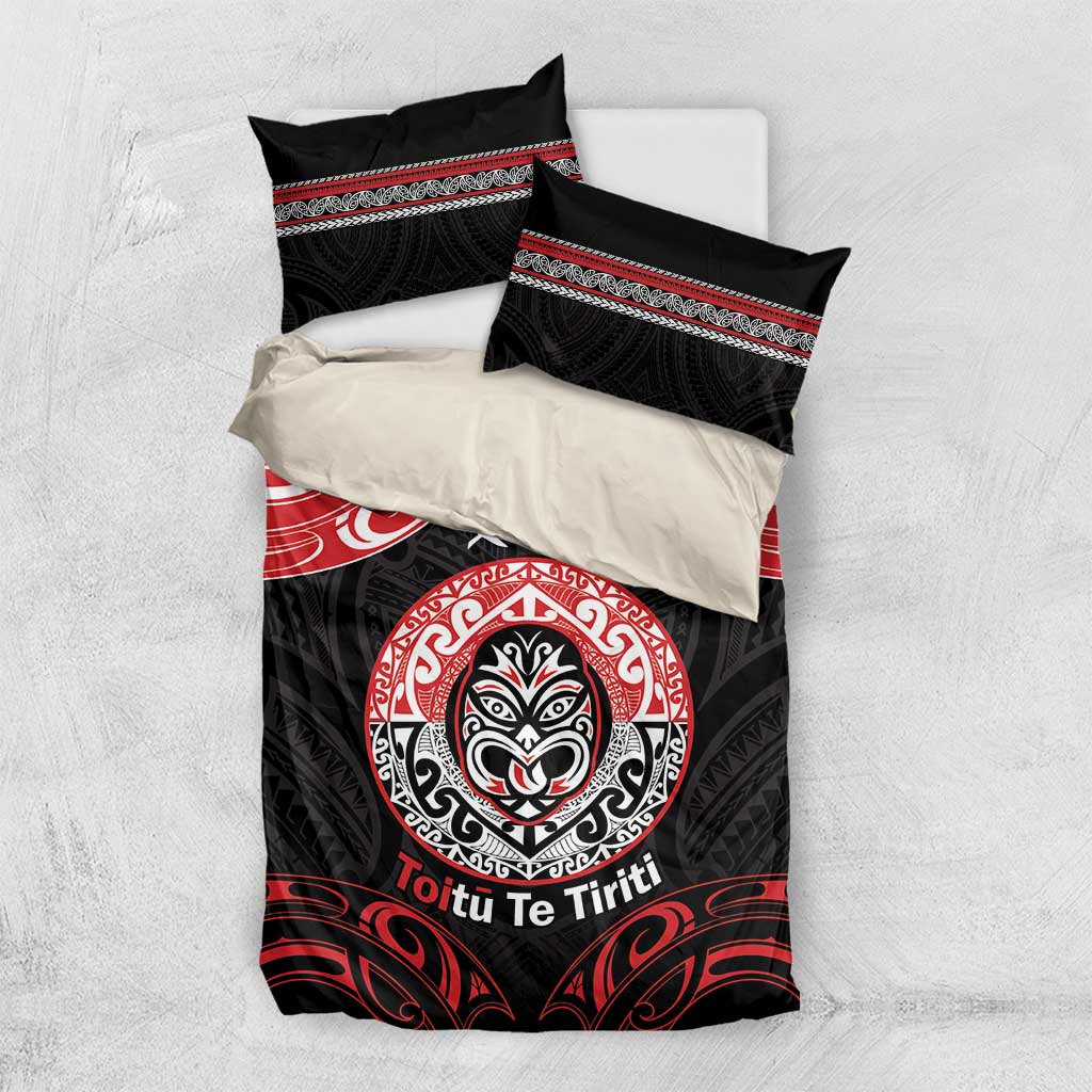 Aotearoa Toitu Te Tiriti Bedding Set Haka Tiki Honour The Treaty - Vibe Hoodie Shop