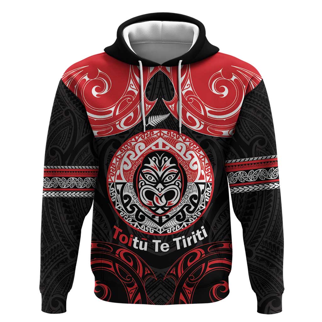 Aotearoa Toitu Te Tiriti Hoodie Haka Tiki Honour The Treaty - Vibe Hoodie Shop