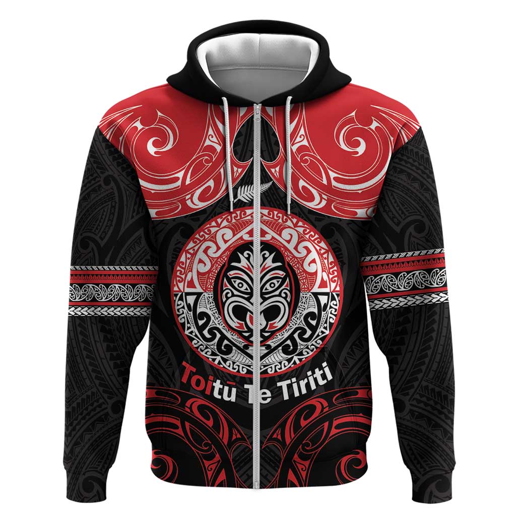 Aotearoa Toitu Te Tiriti Hoodie Haka Tiki Honour The Treaty - Vibe Hoodie Shop