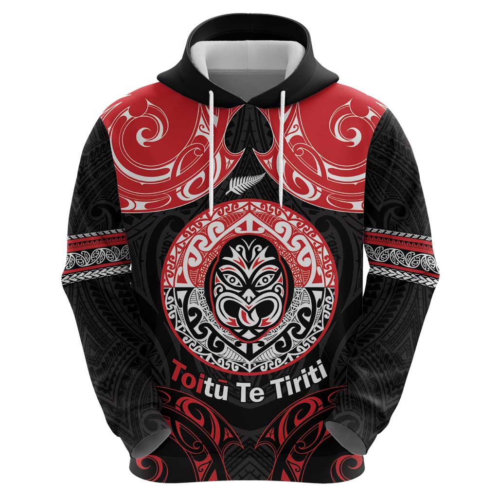 Aotearoa Toitu Te Tiriti Hoodie Haka Tiki Honour The Treaty - Vibe Hoodie Shop