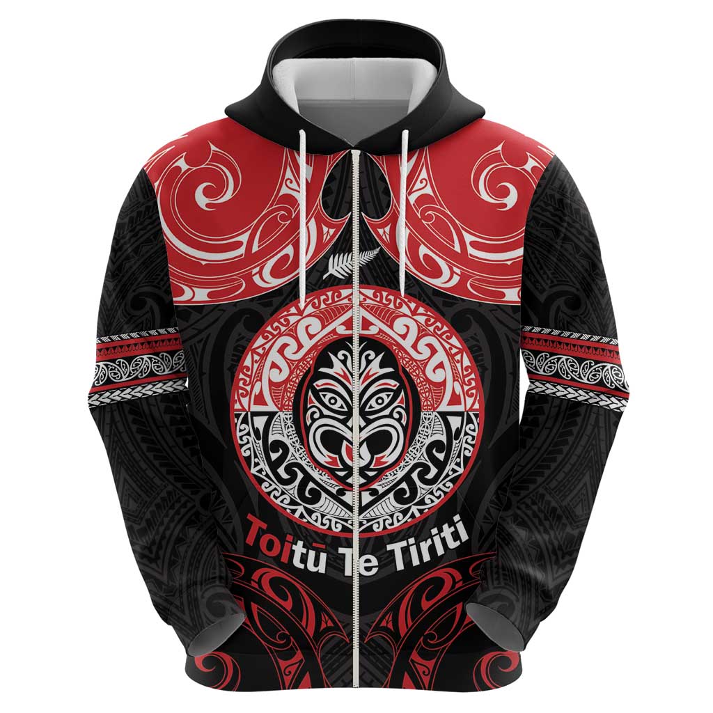 Aotearoa Toitu Te Tiriti Hoodie Haka Tiki Honour The Treaty - Vibe Hoodie Shop