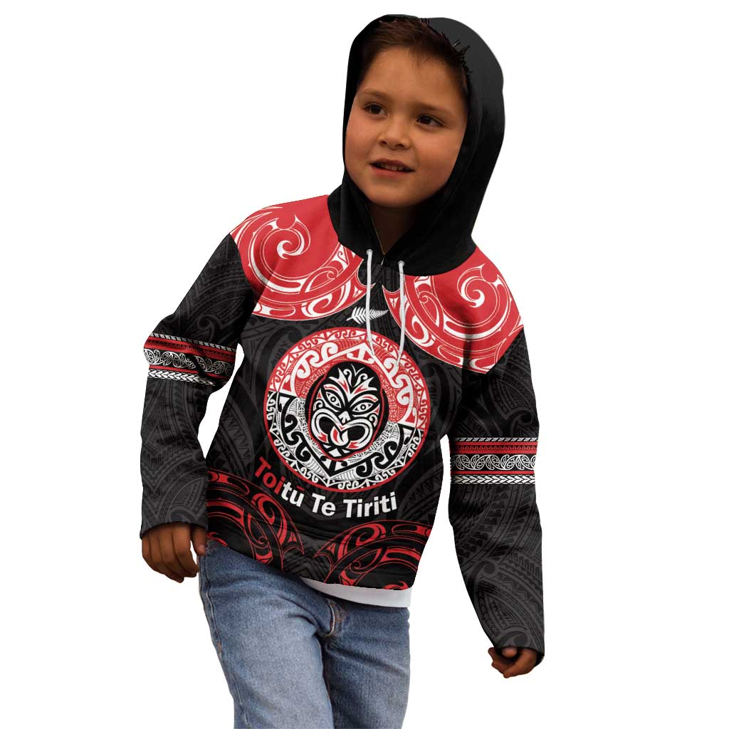 Aotearoa Toitu Te Tiriti Kid Hoodie Haka Tiki Honour The Treaty - Vibe Hoodie Shop
