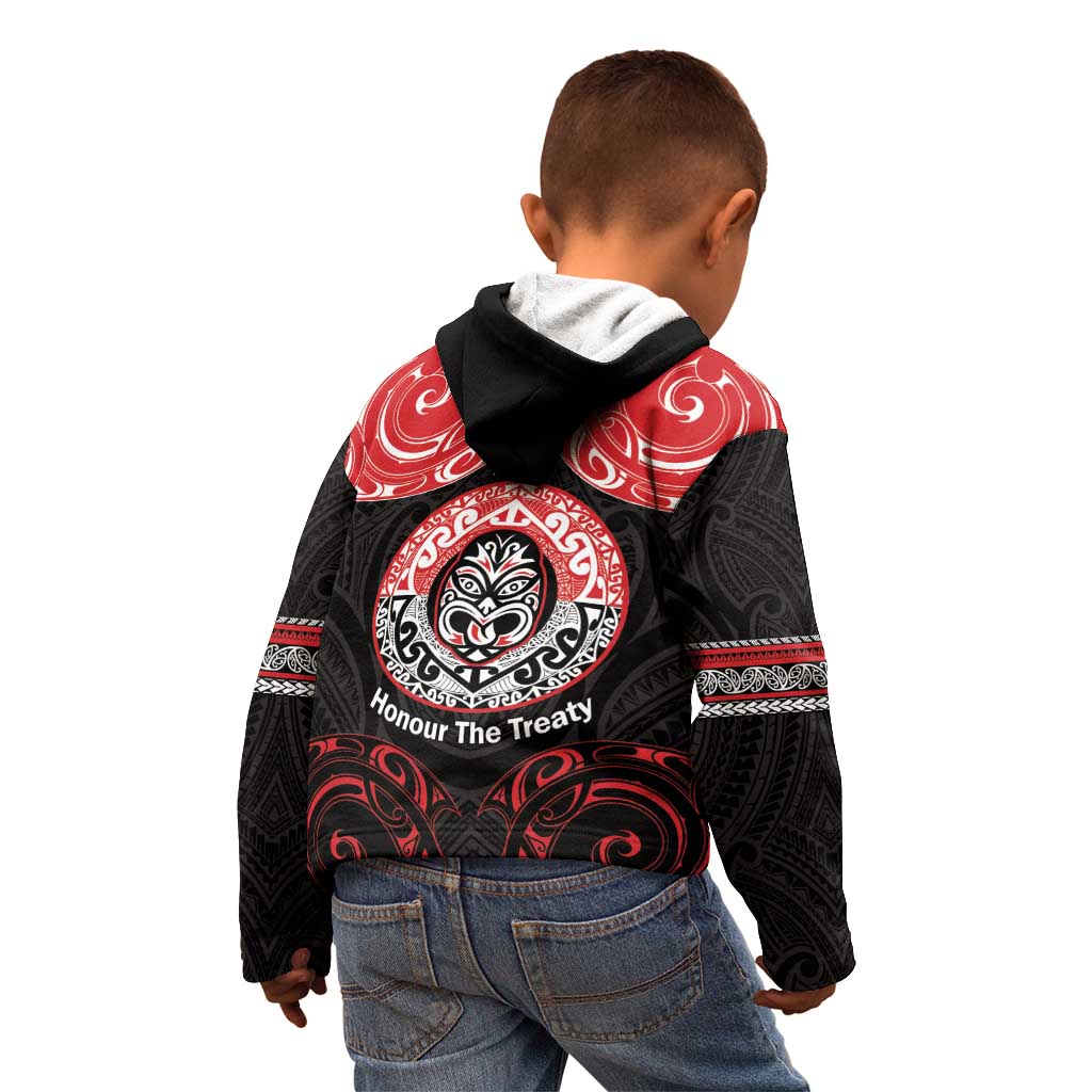 Aotearoa Toitu Te Tiriti Kid Hoodie Haka Tiki Honour The Treaty - Vibe Hoodie Shop