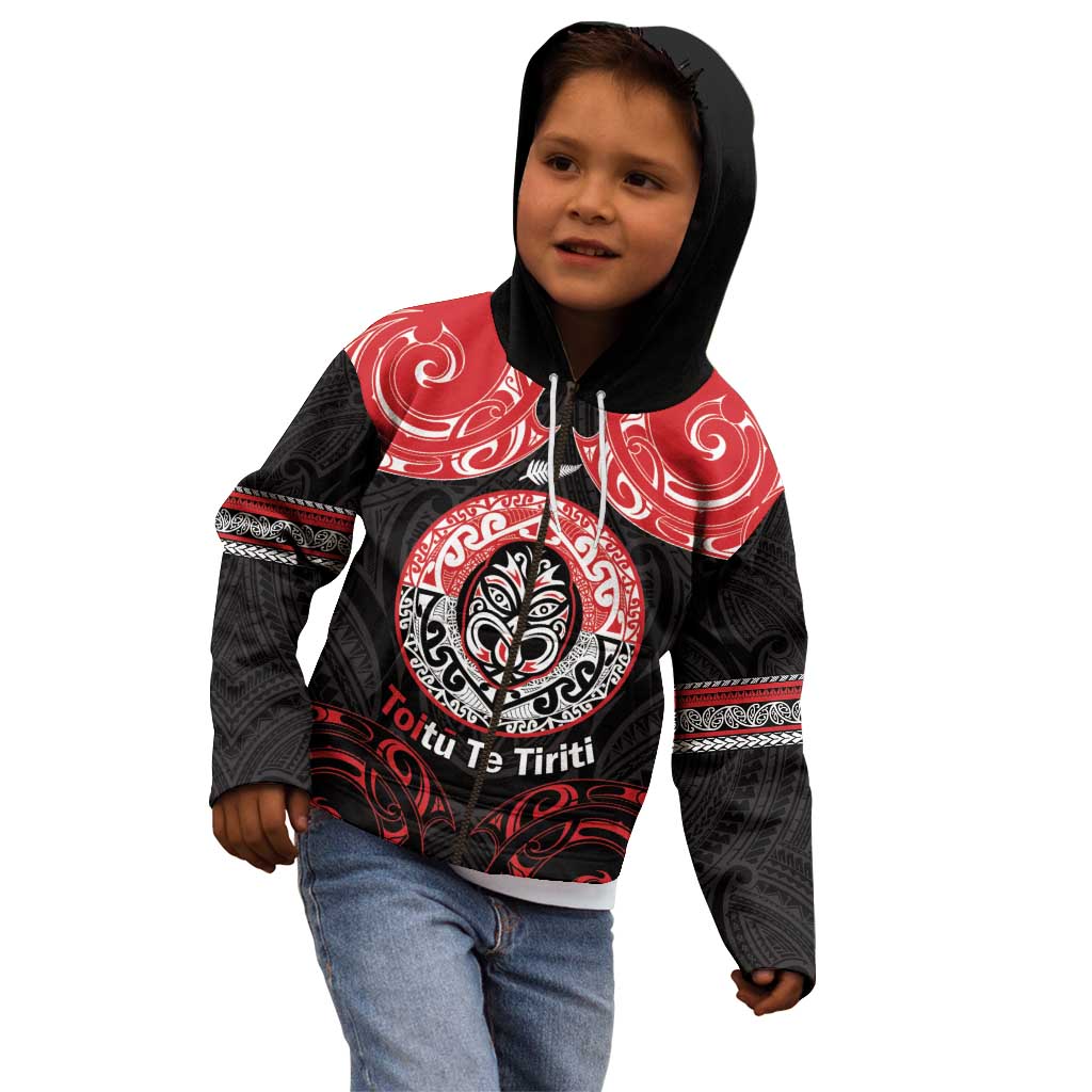 Aotearoa Toitu Te Tiriti Kid Hoodie Haka Tiki Honour The Treaty - Vibe Hoodie Shop